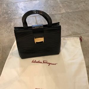 EUC Vintage Salvatore Ferragamo Croc Bag